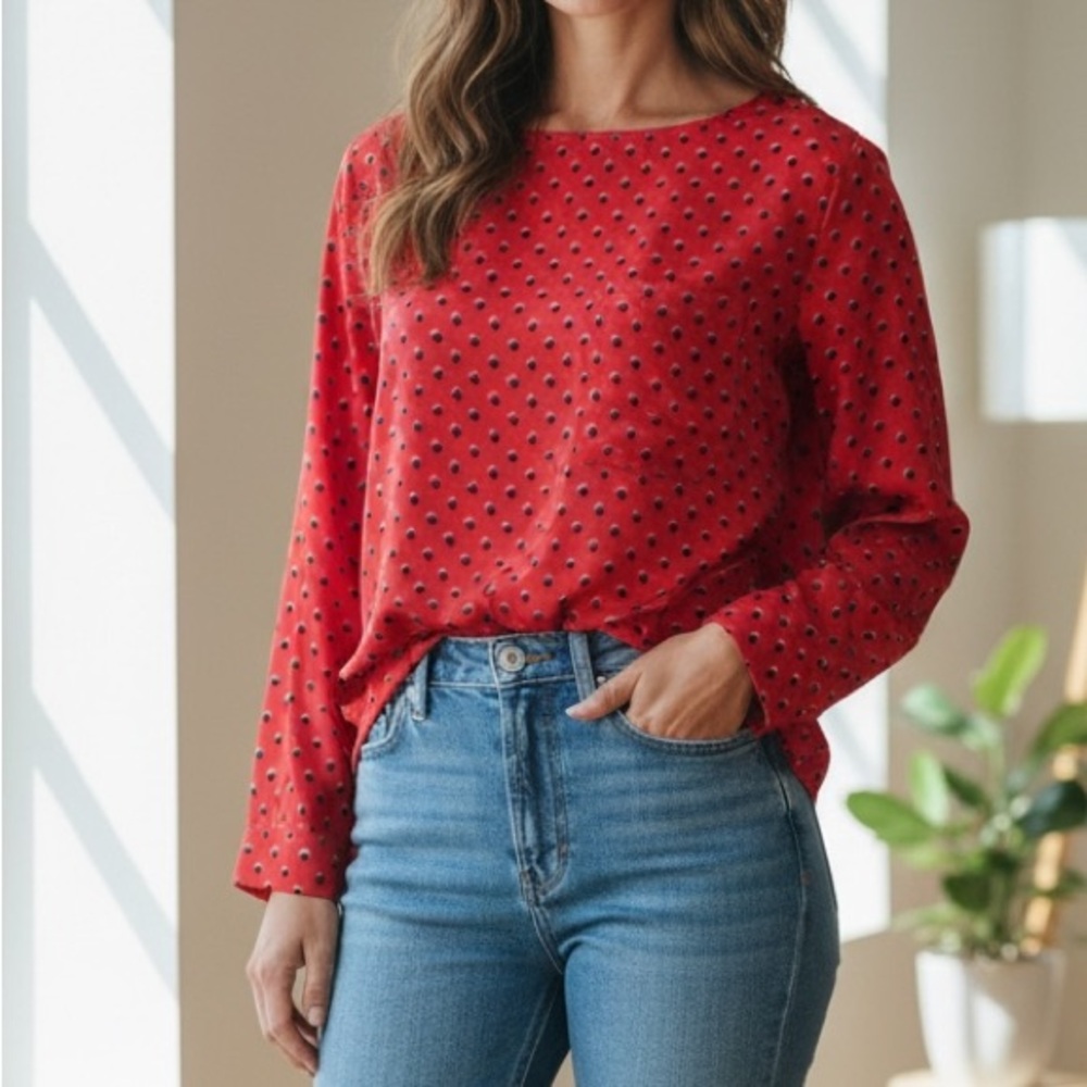 GAP Red Polka‎ Dot Blouse